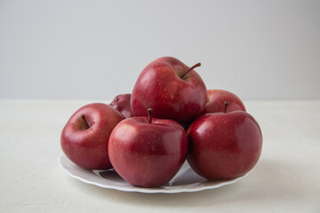 Apples on a light background