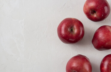 Apples on a light background