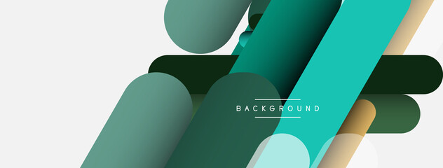Overlapping round shapes and lines background. Vector illustration for wallpaper banner background or landing page
