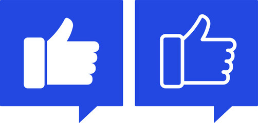Thumb up isolated vector icon. Social media concept
