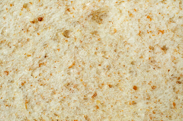 Closed up whole wheat bread texture background. For healthy or carbohydrate food concept