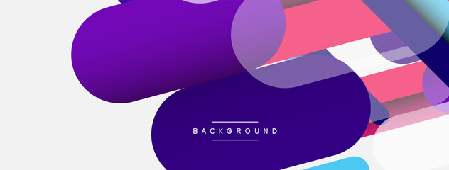 Abstract background. Round shapes, lines compositions on grey backdrop. Vector illustration for wallpaper banner background or landing page