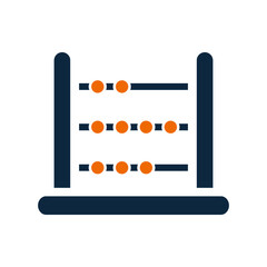 Abacus, game, education, sport icon. Simple vector design.