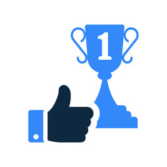 Achievement, Winner, success icon. Simple vector design.