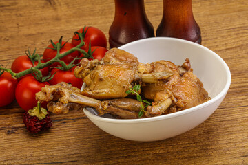 Rabbit stew in spicy sauce