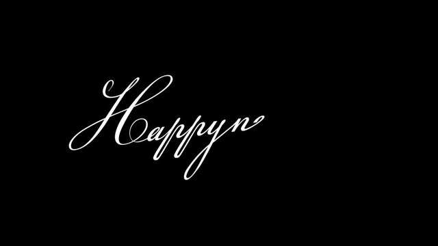 Happy New Year text 4K animation movie (mp4)