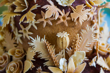 The korovai - traditional Russian bread, most often used at weddings