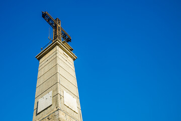 Croix de Provence cross at the top of the Montagne Sainte-Victoire mountain in Provence, France