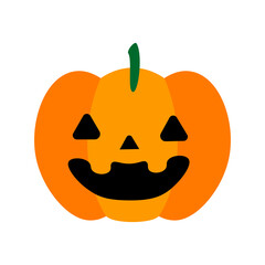 ハロウィン　ジャックオランタン　アイコン　笑顔
