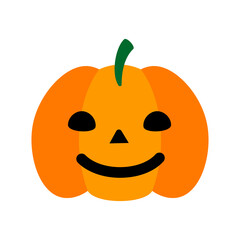ハロウィン　ジャックオランタン　アイコン　笑顔