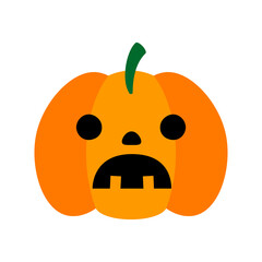 ハロウィン　ジャックオランタン　アイコン　驚く