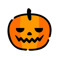 ハロウィン　ジャックオランタン　アイコン　笑顔