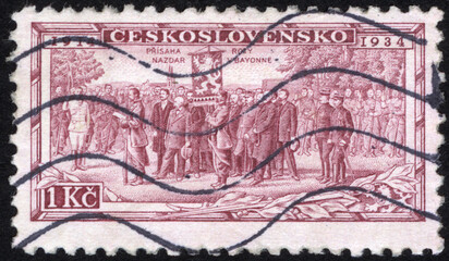 Postage stamps of the Czechoslovakia. Stamp printed in the Czechoslovakia. Stamp printed by Czechoslovakia.