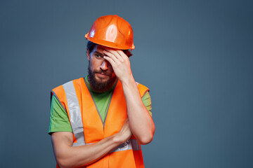 man hard profession construction engineer close-up