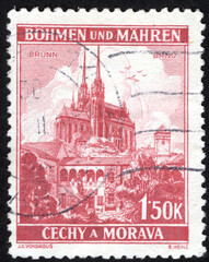 Postage stamps of the Czechoslovakia. Stamp printed in the Czechoslovakia. Stamp printed by Czechoslovakia.