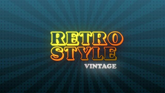 Retro style 4K. (Premium and Luxury Banner) Sign and symbols. Cool vintage typeface for party poster.