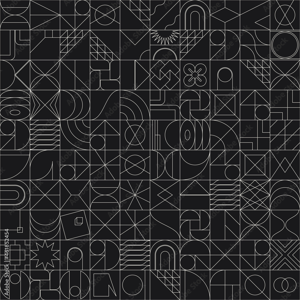 Poster linear abstract vector pattern design