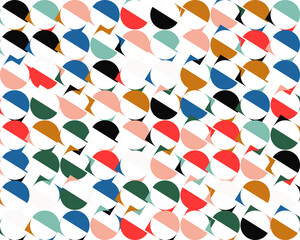 Generative Design Artwork of Abstract Vector Generated Shapes Composition