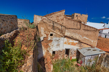 Old buildings in Ouguela, Portugal, ruins, stairways
