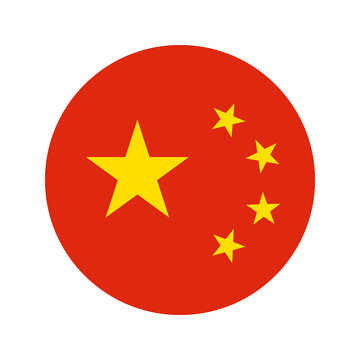 China flag icon vector isolate print illustration