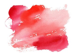 Watercolor abstract background. Vector traced artwork. Red water color blob