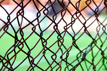 Naklejka premium fence with green grass