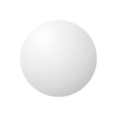 White round sphere shape. Geometric 3D symbol. Vector isolated on white