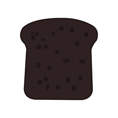 vector illustration of bread with chocochips for breakfast