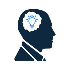 Brain, mind, head, creative, idea icon. Editable vector graphics.