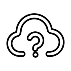 Cloud icon in outline style