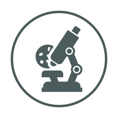 Chemistry, science, biology icon. Gray vector desig