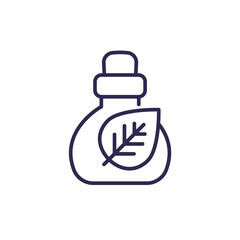 herbal homeopathic medicine, naturopathy line icon
