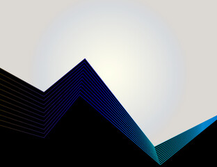 Blue twisting lines on Pearl to black background