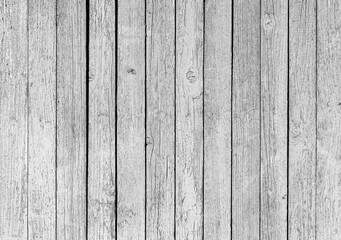 Texture of wooden planks with peeling turquoise gray color paint. Detailed background photo texture.