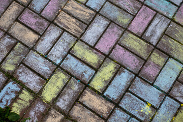 Colorful pavement background wallpaper pattern