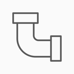 pipe icon, plumbing vector, water pipe illustration