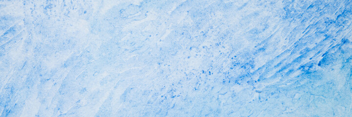 watercolor blue abstract art handmade diy painting on textured paper background. watercolour backdrop. painted frosty ice cold surface with broken lines and spots