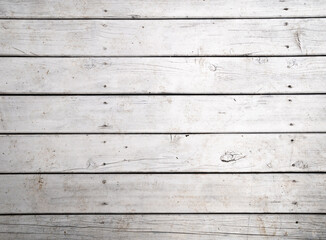 Naklejka premium White wooden panels or planks, background texture.