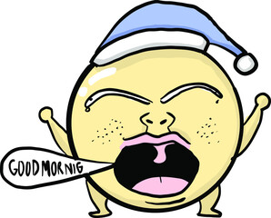 Vector of funny big head emotion 