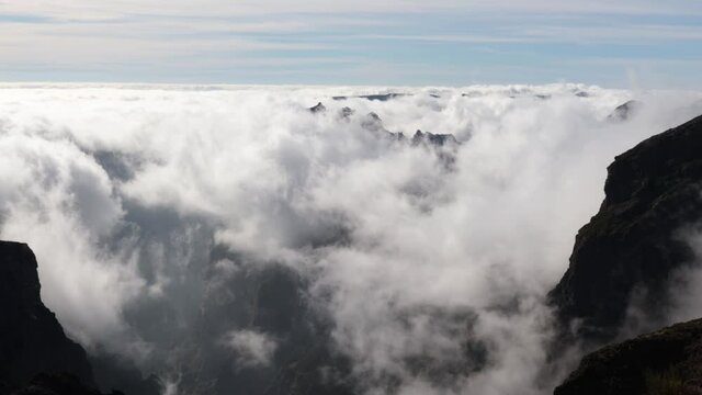 Mountain landscape timelapse moving clouds in Colombia, Sierra Neveda del Cocuy