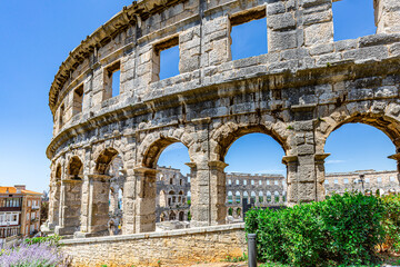 Obraz premium Ancient Roman amphitheater Arena in Pula, Croatia
