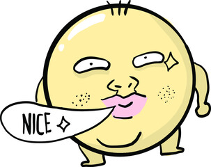 Vector of funny big head emotion 