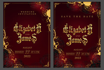 Beautiful wedding invitation card