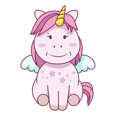 Cute baby unicorn