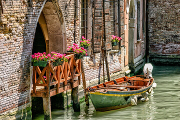 Small boat in Venice, Italy