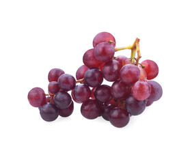 Grapes. Red grape. Grape branch isolated on white. With clipping path. Full depth of field.