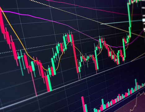 Bitcoin trading chart during the trading
