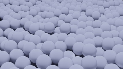 many white balls background (black and white, 3D image)