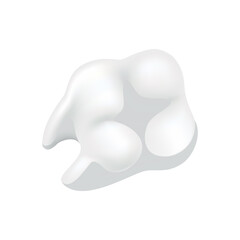 White shining human tooth. Dental medical icon. Stomatology clinic symbol. Teeth protection, oral or tooth care. Teeth restoration