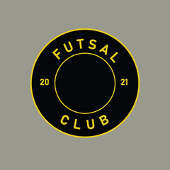 Futsal Circle Logo Black And Yellow
